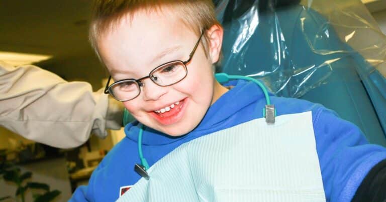Smiling kid dental patient